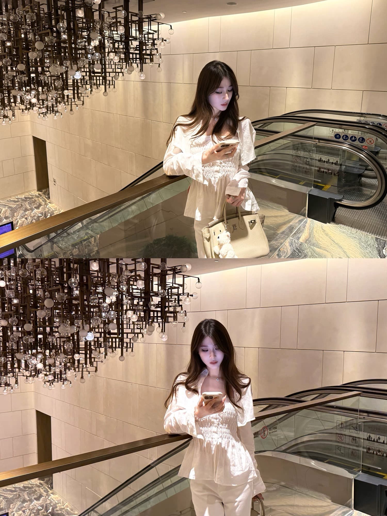 naoao 화이트 셔츠 건방진 녀석 오래된 돈 바람 아마 투피스 세트 쇼트 스타일 셔츠 주름 슬립 상세 이미지 5