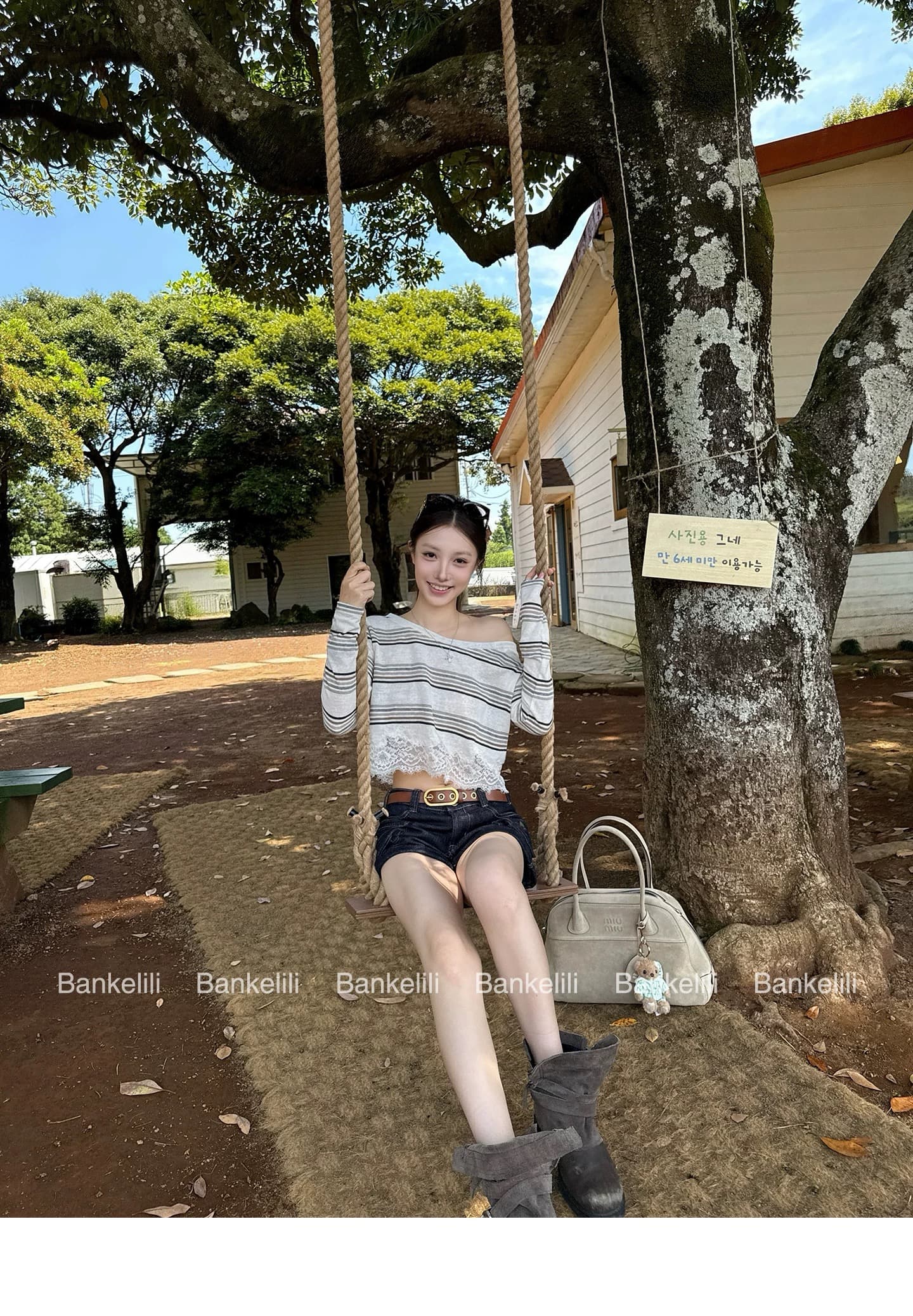 밤나무 코코아 bankelili Jiao 욕망 그리드 새싹 m1u 부서 레이스 조각 긴팔 티셔츠 여성 얇은 스타일 자외선 차단 여성 상세 이미지 9