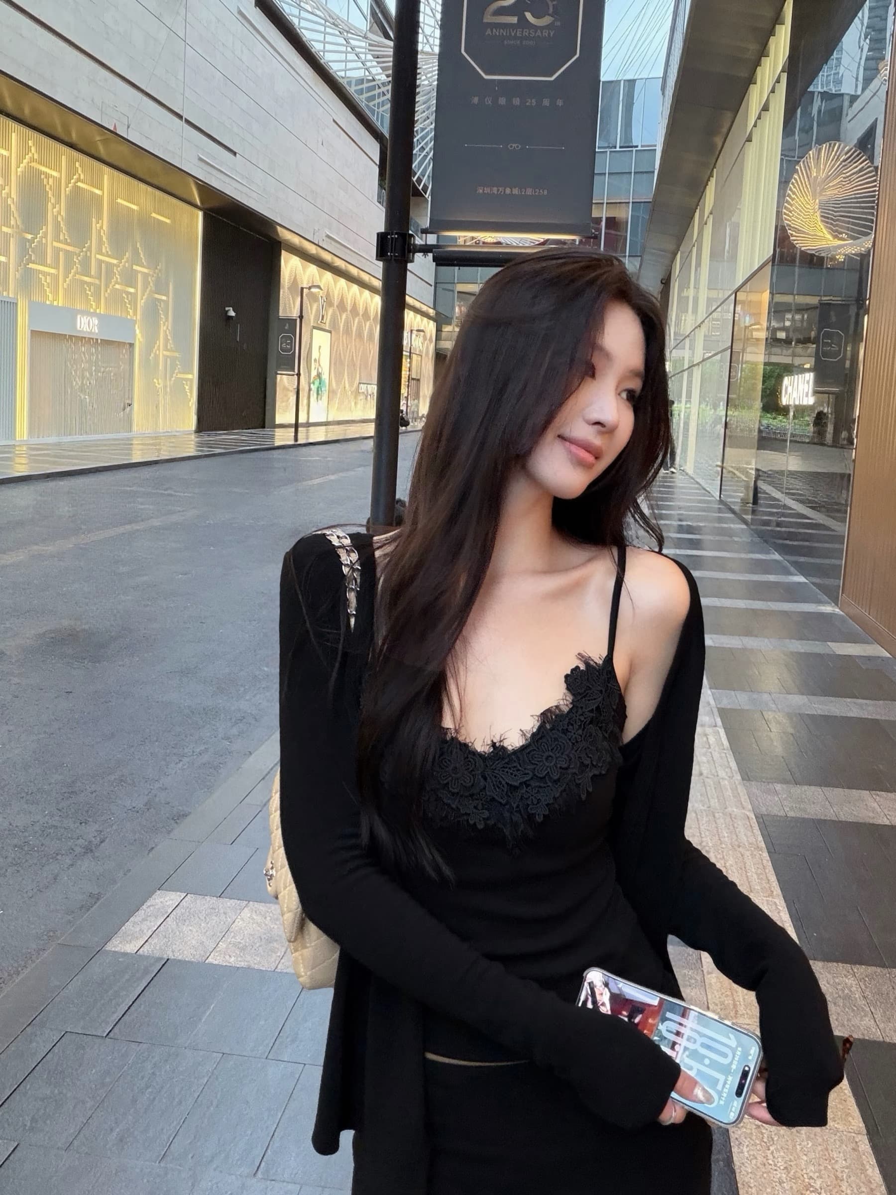 5werkwen 순수한 욕망 주간 접시 레이스 세트 그룹 순수한 욕망 자매 센스 오픈 가디건 슬립 뒤집다 허리 스트레이트 팬츠 3종 세트 이미지 4