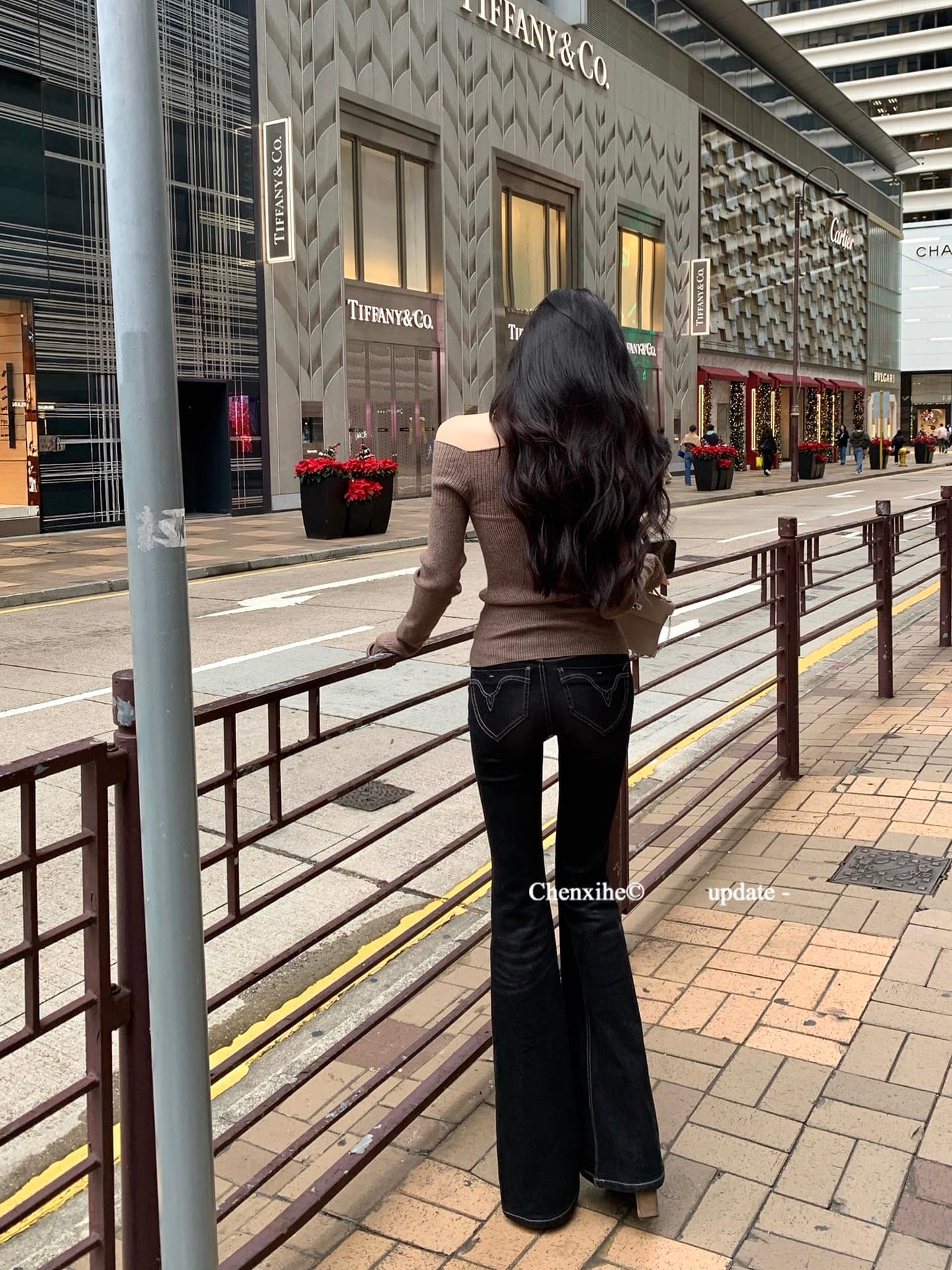 그는 아침 검정색 몸매 가꾸기 마이크로 나팔 청바지 여성 봄 새로운 아메리칸 핫걸 하이웨이스트 리프트 엉덩이 호스 슈 바지 상세 이미지 5
