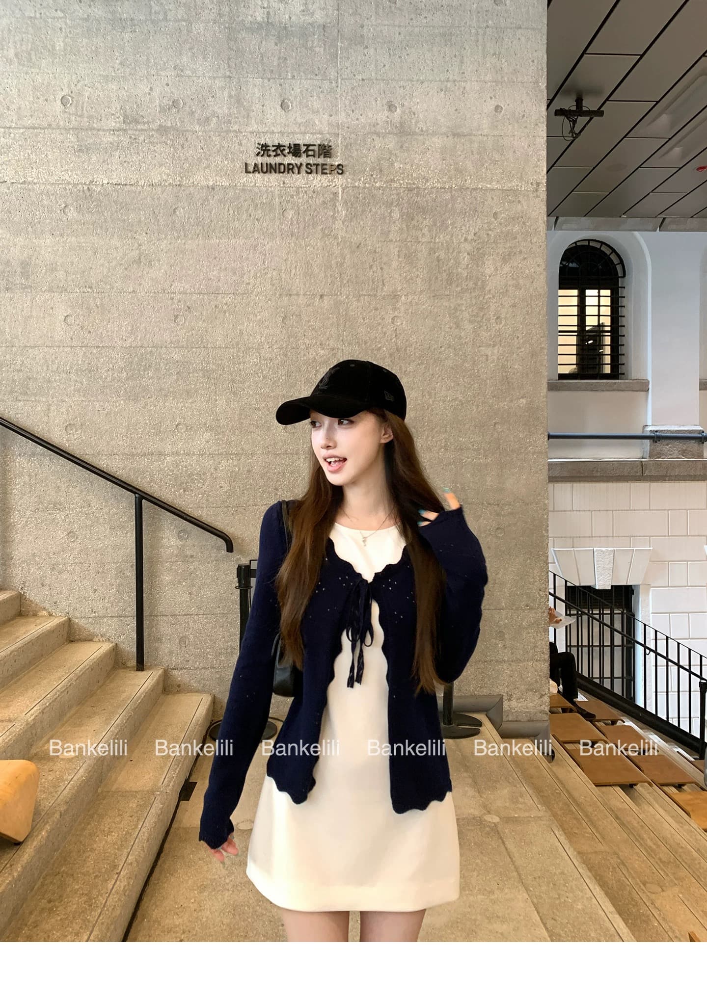 밤나무 코코아 bankelili 산소 프라임 열기 셔츠 선택 구멍 공예 홀로우 아웃 레이스업 오픈 가디건 여성 상세 이미지 7