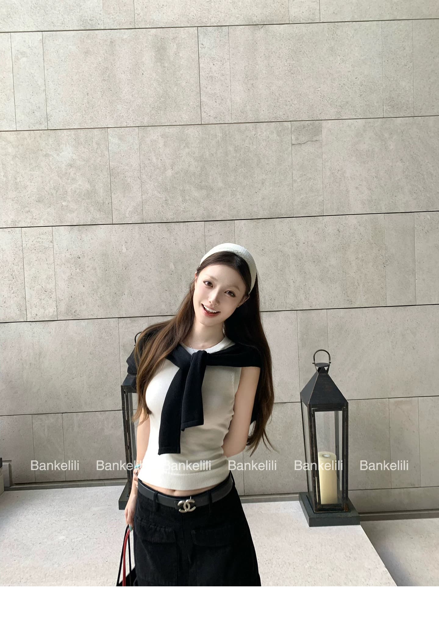 밤나무 코코아 bankelili 산소 프라임 열기 셔츠 선택 구멍 공예 홀로우 아웃 레이스업 오픈 가디건 여성 상세 이미지 12