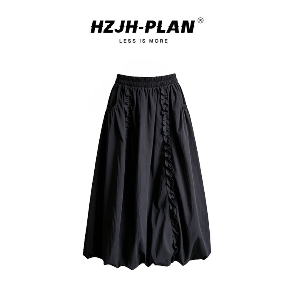 정가 한 부서 달콤한 스타일 페이크 레이어드 비틀림 반팔 티셔츠 여성 여름 하이웨이스트 한 마디 반신 치마 세트 상세 이미지 4