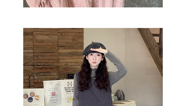 재고 있음 한 부서 코듀로이 누비 이불의 재료 면 꽃밭 조끼 원피스 만나는 맨위 투피스 세트 경기 가방 상세 이미지 19