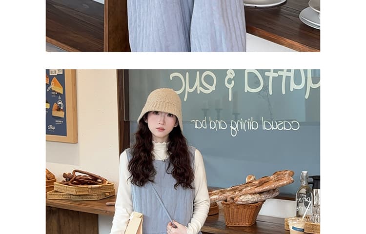 재고 있음 한 부서 코듀로이 누비 이불의 재료 면 꽃밭 조끼 원피스 만나는 맨위 투피스 세트 경기 가방 상세 이미지 26