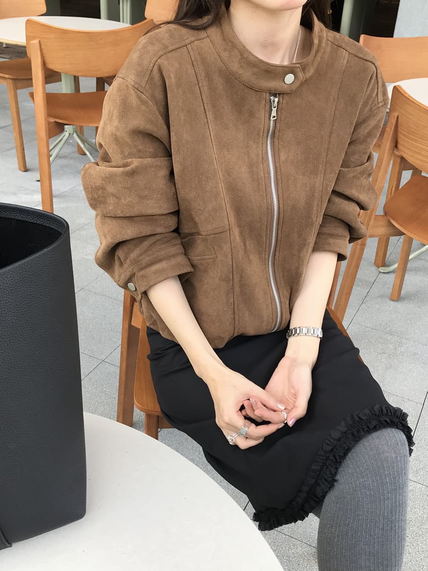 실사 캐주얼 레트로 사슴 캐시미어 쇼트 스타일 재킷 스탠드 칼라 루즈핏 재킷 맨위 3 색 상세 이미지 69
