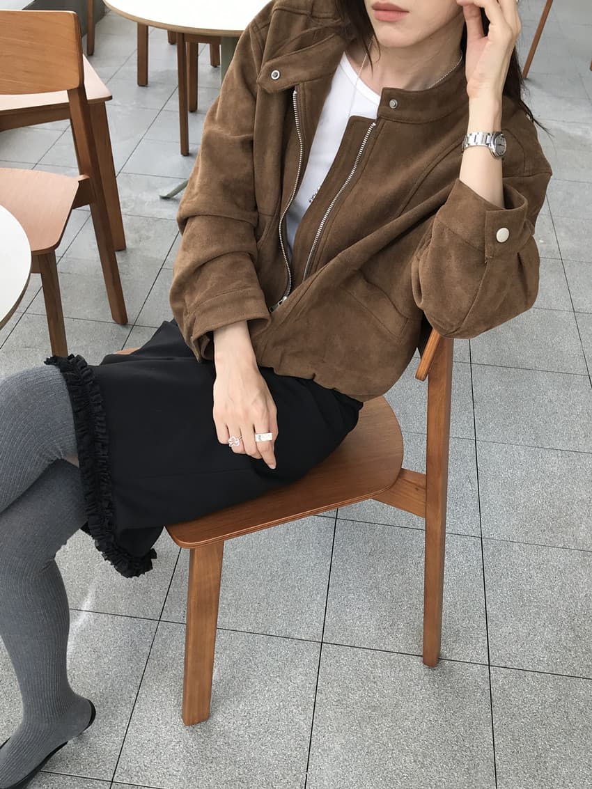 실사 캐주얼 레트로 사슴 캐시미어 쇼트 스타일 재킷 스탠드 칼라 루즈핏 재킷 맨위 3 색 상세 이미지 72