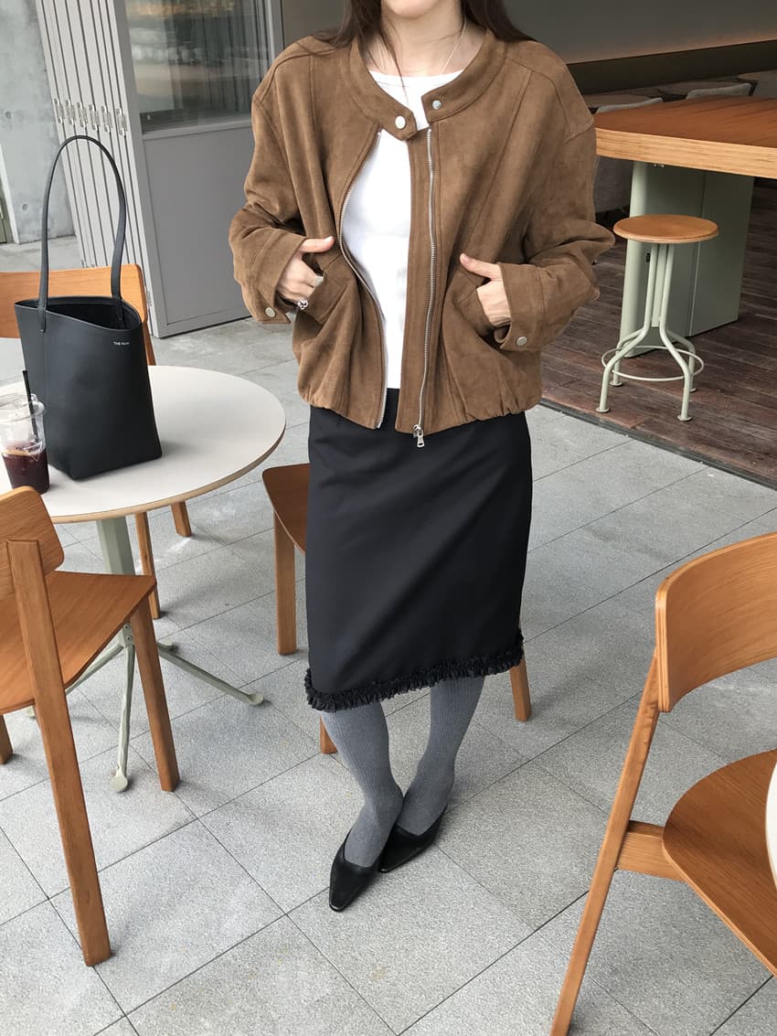 실사 아메리칸 레트로 사슴 캐시미어 쇼트 스타일 스탠드 칼라 재킷 루즈핏 긴팔 오토바이 서비스 재킷 맨위 3 색 상세 이미지 3