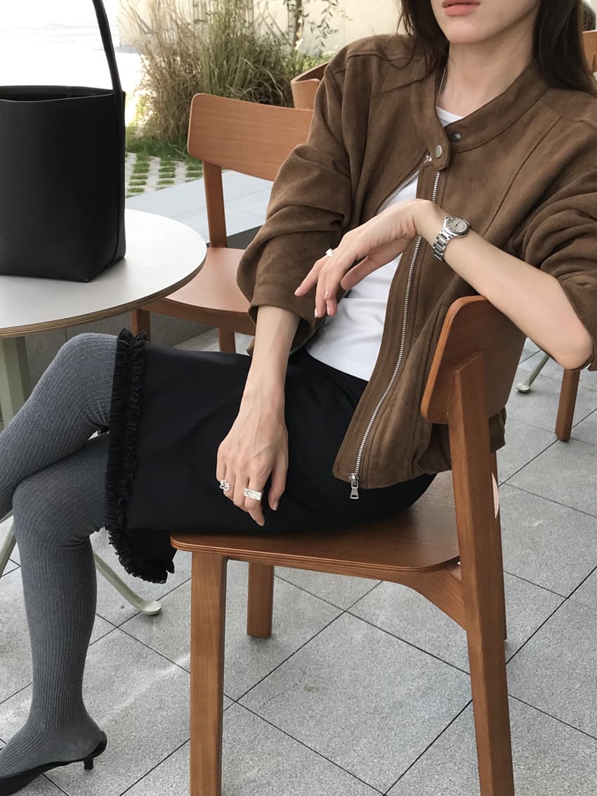 실사 아메리칸 레트로 사슴 캐시미어 쇼트 스타일 스탠드 칼라 재킷 루즈핏 긴팔 오토바이 서비스 재킷 맨위 3 색 상세 이미지 25