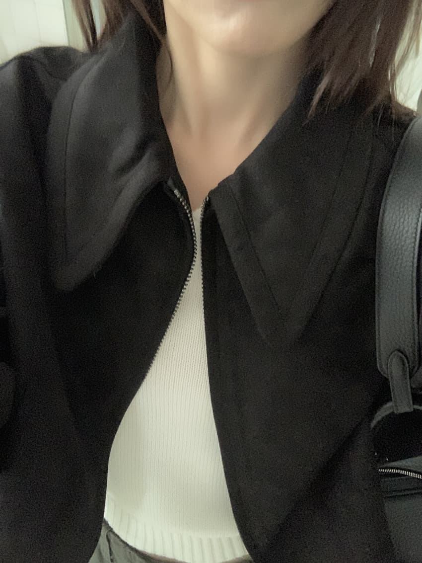 실사 레트로 그는 벤 바람 작은 대중 포인터 포인터 칼라 사슴 캐시미어 쇼트 스타일 재킷 지퍼 오토바이 서비스 맨위 3 색 상세 이미지 9