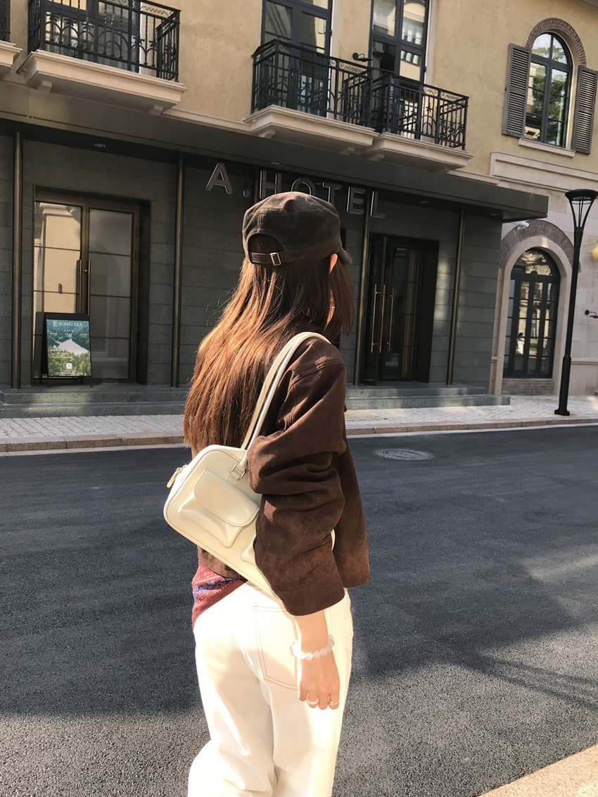 실사 레트로 그는 벤 바람 작은 대중 포인터 포인터 칼라 사슴 캐시미어 쇼트 스타일 재킷 지퍼 오토바이 서비스 맨위 3 색 상세 이미지 55