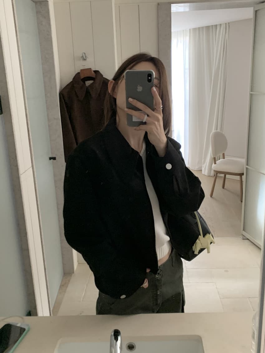 실사 아메리칸 레트로 작은 대중 포인터 포인터 칼라 쇼트 스타일 오토바이 서비스 사슴 캐시미어 재킷 재킷 맨위 3 색 상세 이미지 33