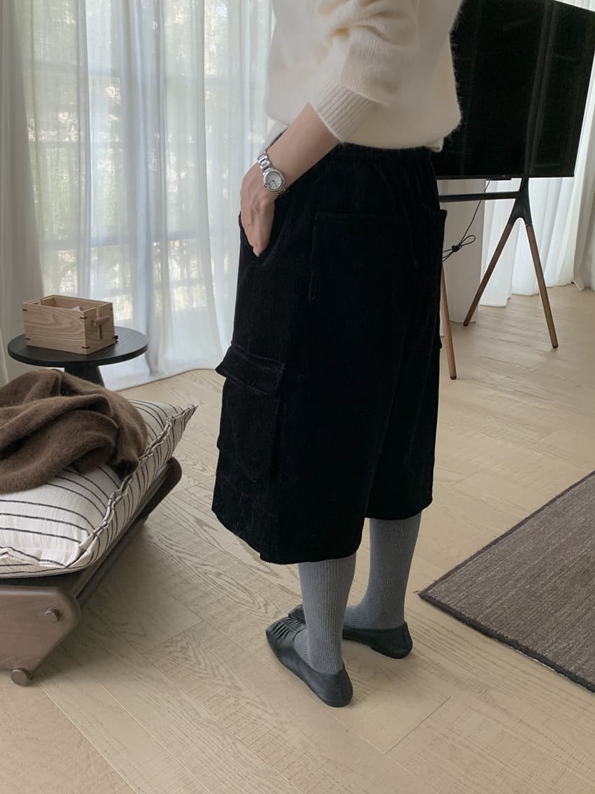 실사 레트로 그는 벤 바람 코듀로이 허리밴드 루즈핏 슬림해 보이는 7부 바지 캐주얼 다용도 넓은 다리 바지 상세 이미지 5