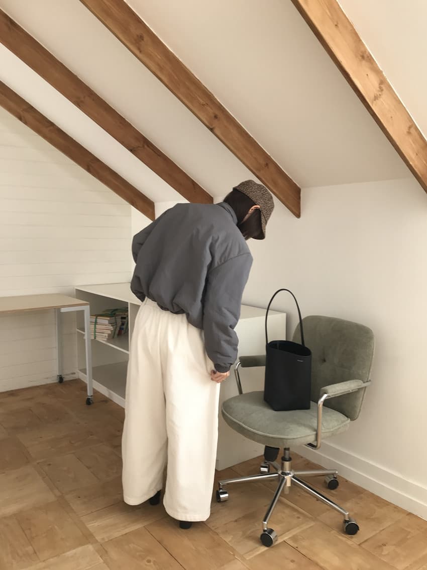 실사 한 부서 다용도 루즈핏 슬림해 보이는 스탠드 칼라 싱글 줄 버튼 보온 면 의류 쇼트 스타일 작은 키 빵 외투 상세 이미지 16