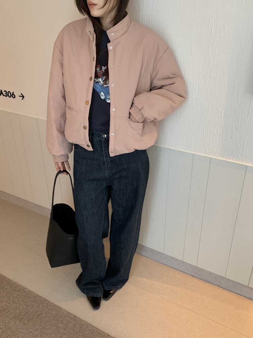 실사 한 부서 다용도 루즈핏 슬림해 보이는 스탠드 칼라 싱글 줄 버튼 보온 면 의류 쇼트 스타일 작은 키 빵 외투 상세 이미지 69