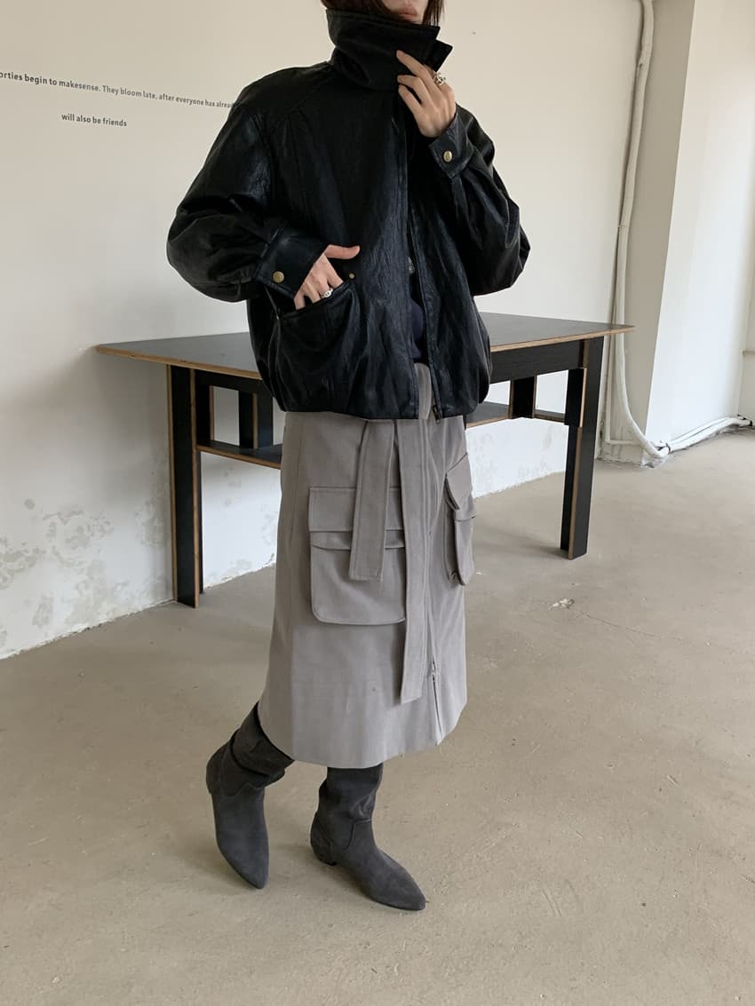 실사 레트로 품격 폴로 칼라 지퍼 슈퍼 부드럽다 가죽 재킷 쇼트 스타일 플러스 코튼 자켓 재킷 오토바이 서비스 2 색 상세 이미지 10