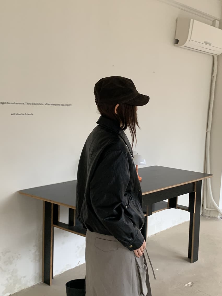 실사 레트로 품격 폴로 칼라 지퍼 슈퍼 부드럽다 가죽 재킷 쇼트 스타일 플러스 코튼 자켓 재킷 오토바이 서비스 2 색 상세 이미지 15
