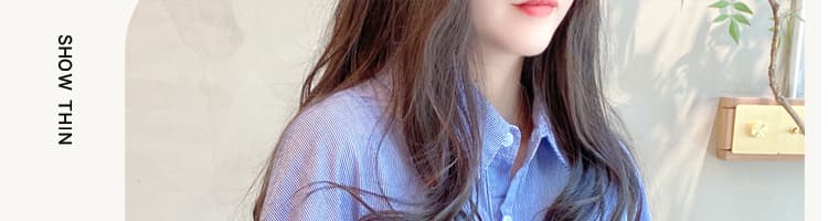출퇴근 한국 스타일 루즈핏 신선함 레이스 핀 스트라이프 긴팔 셔츠 인형 셔츠 맨위 상세 이미지 2
