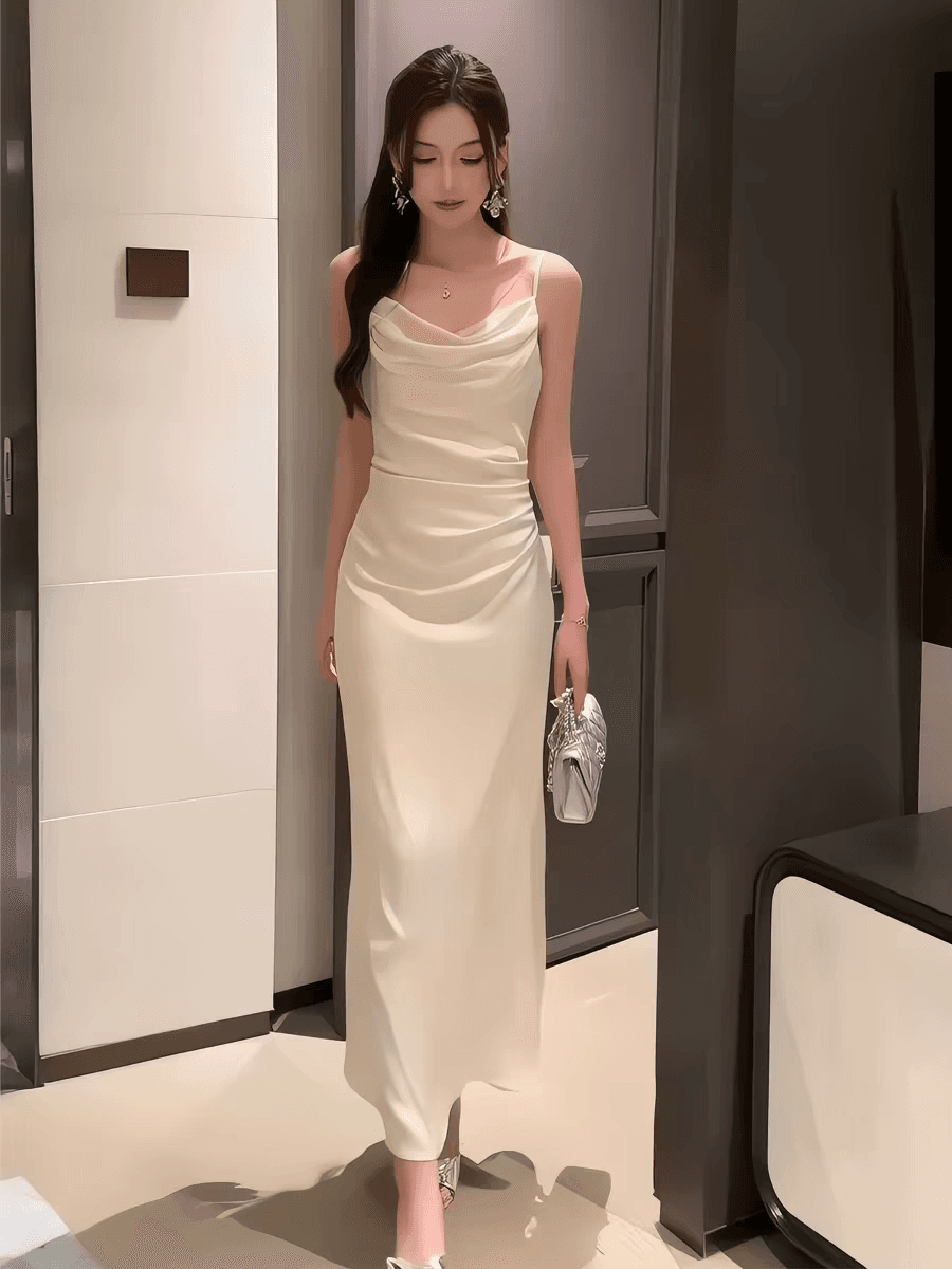 섹시함 흔들다 칼라 슬립 여성 드레스 여름 고급 망사 패치워크 몸매 가꾸기 휴가 예복 롱 스커트 이미지 2