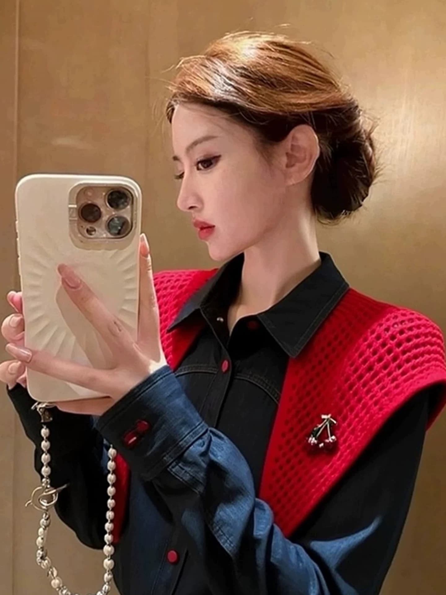 2026 이른 봄 신제품 데님 숄 여성 셔츠 레트로 디자인 센스 슬림해 보이는 출퇴근 일상 미니멀리즘 긴팔 맨위 이미지 4