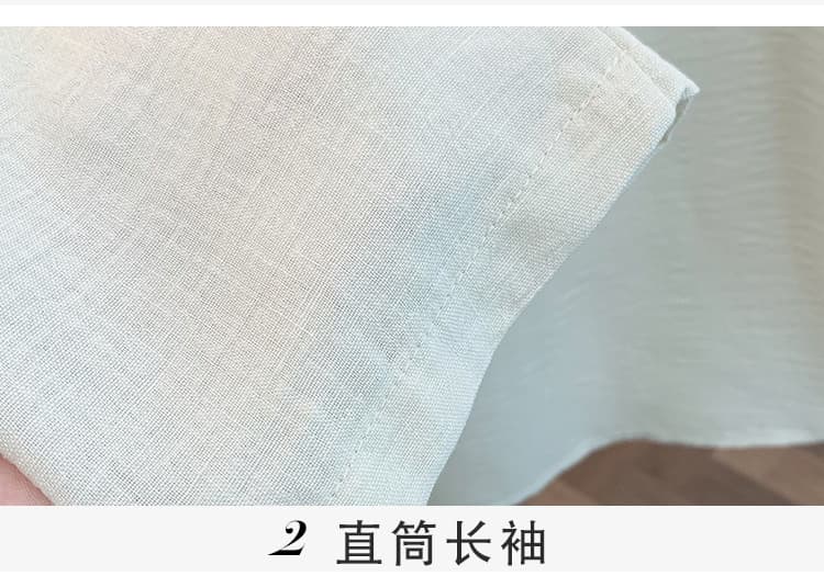 실사 새로운 라운드 넥 셔츠 루즈핏 빅 사이즈 슬림해 보이는 미니멀리즘 작은 대중 디자인 센스 연령 감소 라미 맨위 상세 이미지 6
