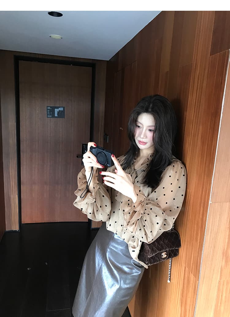 봄 드레스 새로운 대외 무역 한국 일본 일본식 미니멀리즘 기본 셔츠 루즈핏 라운드 넥 단색 맨위 긴팔 티셔츠 상세 이미지 8