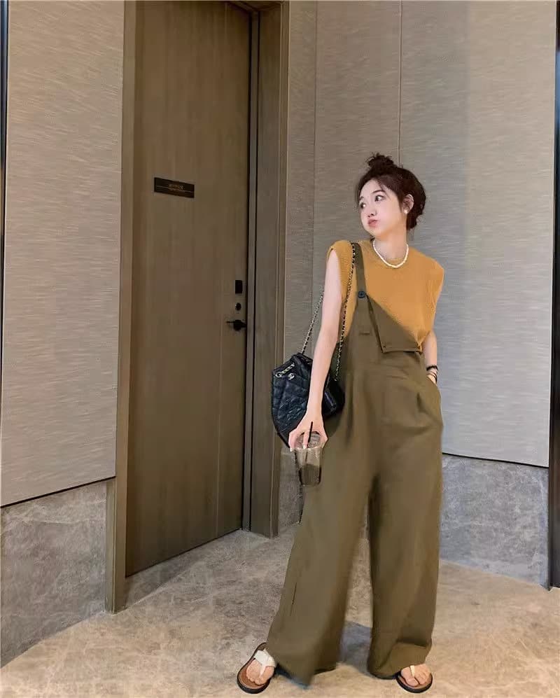 여름 드레스 빅 사이즈 여성 의류 동대문 슬림해 보이는 연령 감소 다용도 달콤함 품격 멜빵 바지 m-5xl200 근 상세 이미지 4