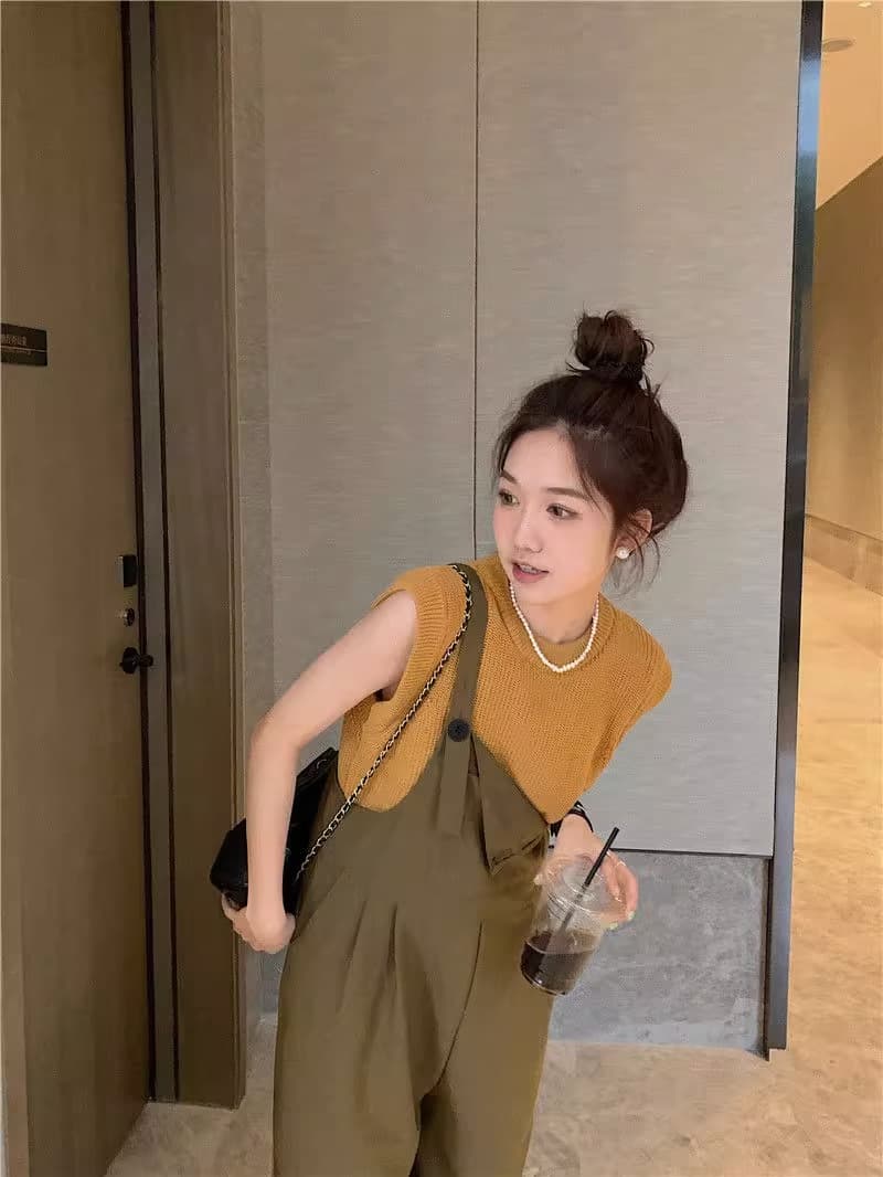 여름 드레스 빅 사이즈 여성 의류 동대문 슬림해 보이는 연령 감소 다용도 달콤함 품격 멜빵 바지 m-5xl200 근 상세 이미지 9