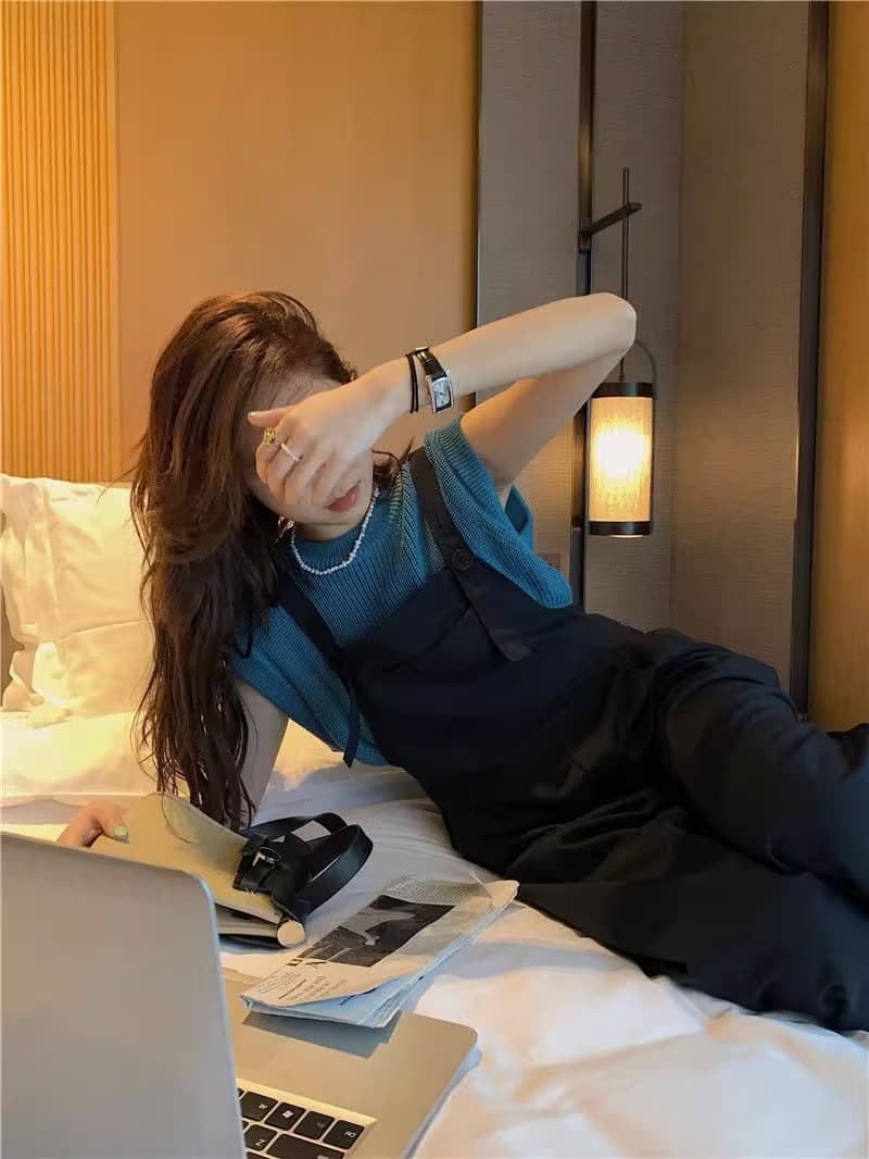 여름 드레스 빅 사이즈 여성 의류 동대문 슬림해 보이는 연령 감소 다용도 달콤함 품격 멜빵 바지 m-5xl200 근 상세 이미지 16