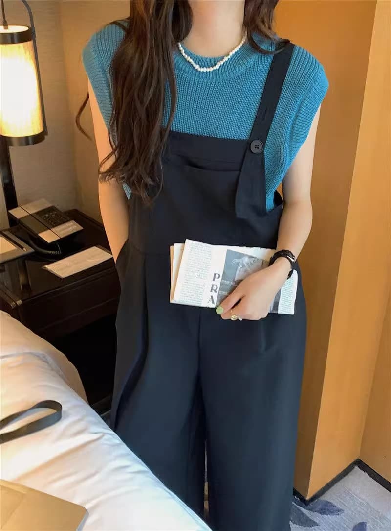 여름 드레스 빅 사이즈 여성 의류 동대문 슬림해 보이는 연령 감소 다용도 달콤함 품격 멜빵 바지 m-5xl200 근 상세 이미지 20