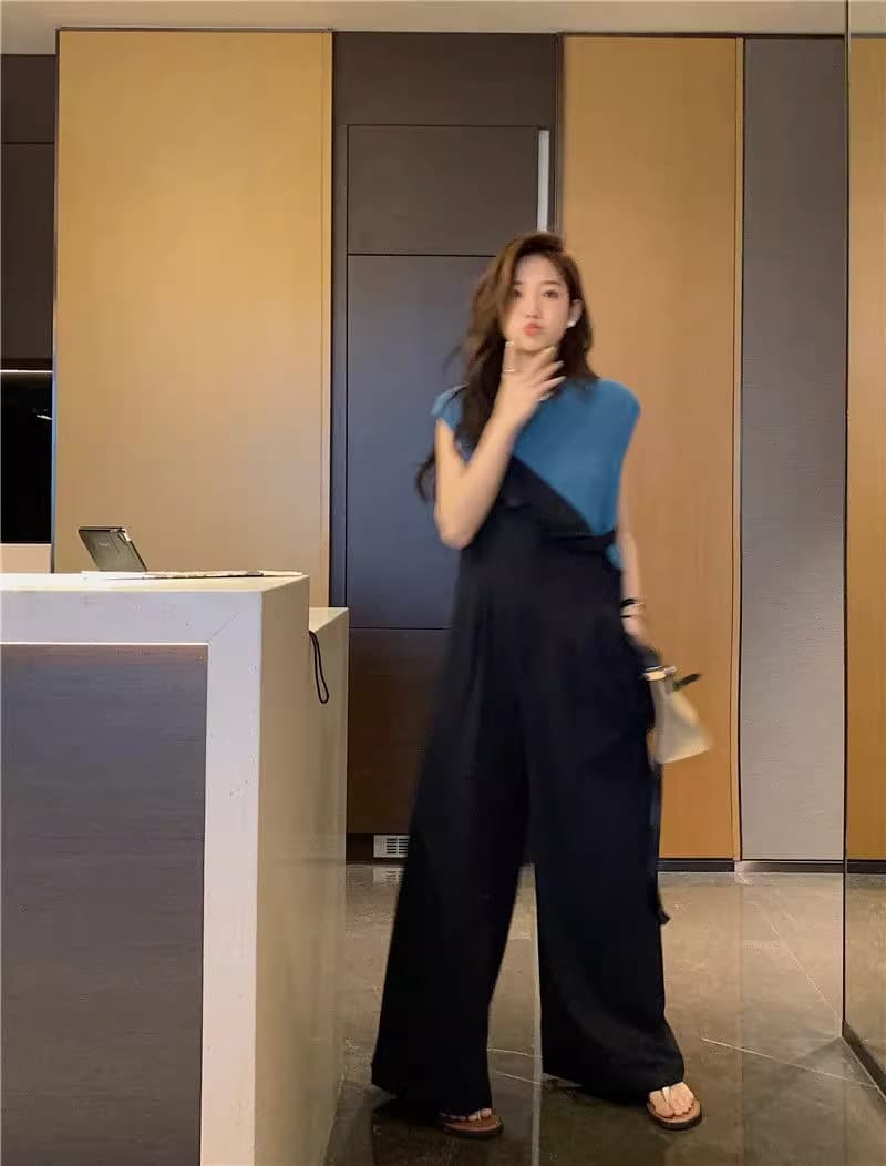 여름 드레스 빅 사이즈 여성 의류 동대문 슬림해 보이는 연령 감소 다용도 달콤함 품격 멜빵 바지 m-5xl200 근 상세 이미지 24