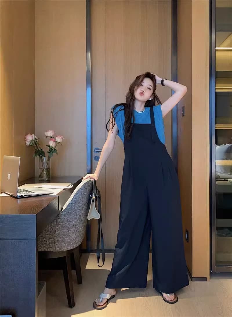 여름 드레스 빅 사이즈 여성 의류 동대문 슬림해 보이는 연령 감소 다용도 달콤함 품격 멜빵 바지 m-5xl200 근 상세 이미지 26