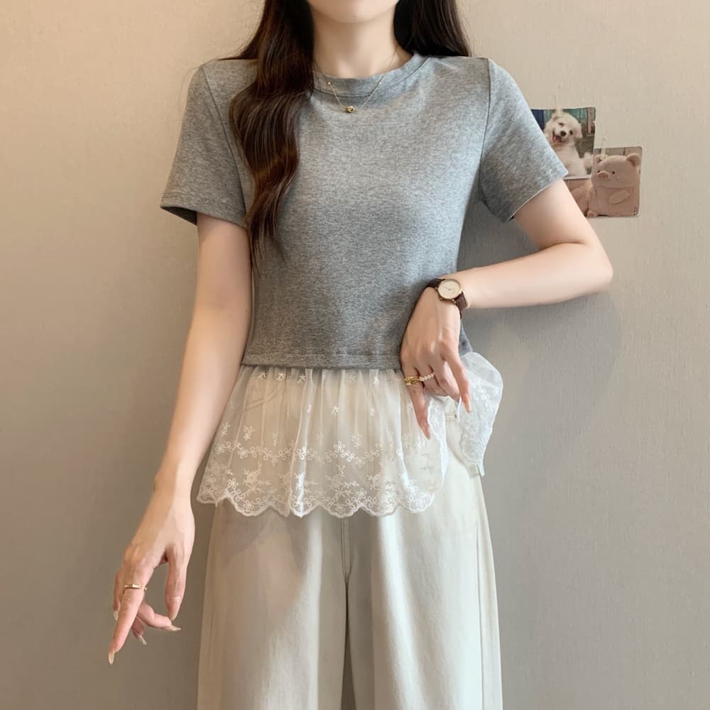 실사 여름 드레스 빅 사이즈 발레 바람 레이스 조각 반팔 티셔츠 지방 mm 만나는 맨위 m 4xl 200 kg 상세 이미지 12