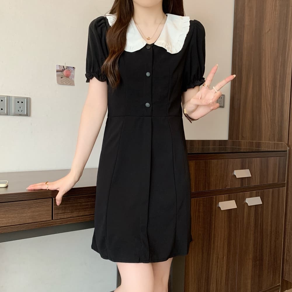 실사 여름 드레스 레트로 몸매 가꾸기 슬림해 보이는 외국 가스 다용도 빅 사이즈 여성 의류 V넥 반팔 드레스 m-4xl200 근 상세 이미지 7