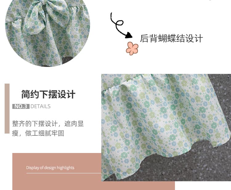 실사 디자인 센스 뒤로 나비 매듭 달콤함 인형 셔츠 한국 스타일 거품 소매 꽃무늬 셔츠 m-4xl200 근 상세 이미지 6