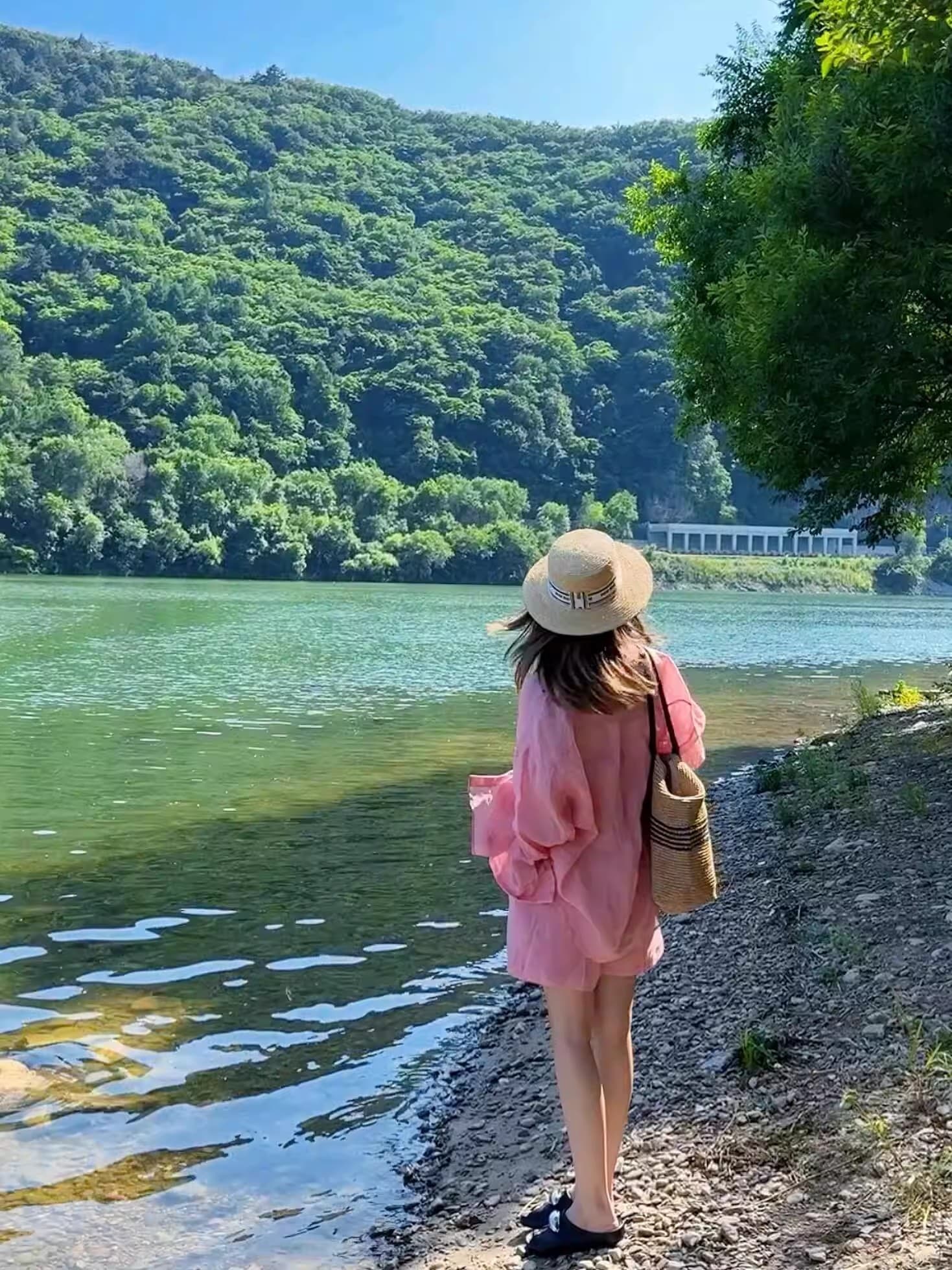 여름 드레스 프랑스식 휴가 바람 아마 셔츠 세트 오래된 돈 느슨함 느긋한 루즈핏 자외선 차단 의류 반바지 투피스 세트 상세 이미지 3