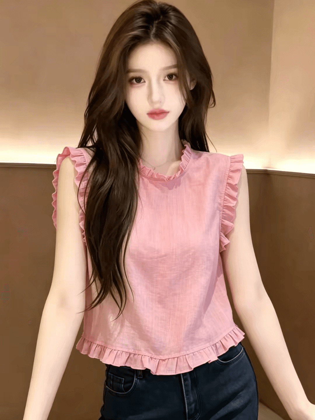 여름 새로운 레트로 꽃무늬 V넥 라미 여성 셔츠 유럽 역 유럽 상품 여성 의류 한 마디 인형 작은 셔츠 트렌디 상세 이미지 4