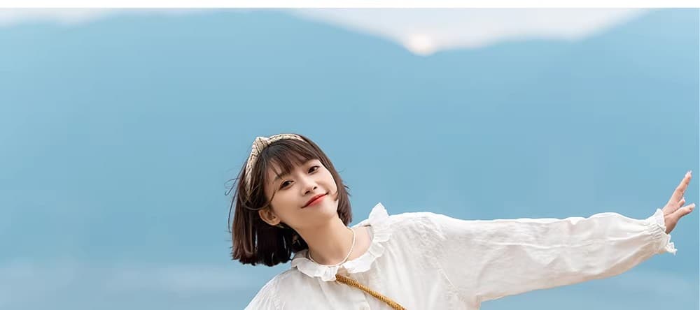 가을 의상 새로운 화이트 셔츠 긴팔 여성 의류 루즈핏 프릴 맨위 Chic 프랑스식 셔츠 상세 이미지 15