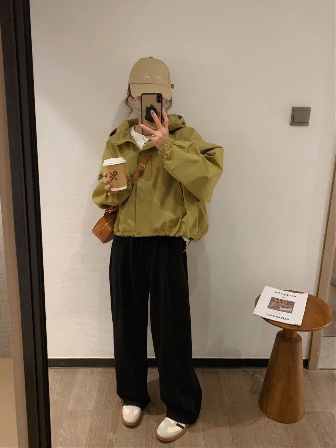 가을 겨울 의류 새로운 패션 워크웨어 자켓 루즈핏 쇼트 스타일 재킷 맨위 작은 키 후드 여성 코트 상세 이미지 29