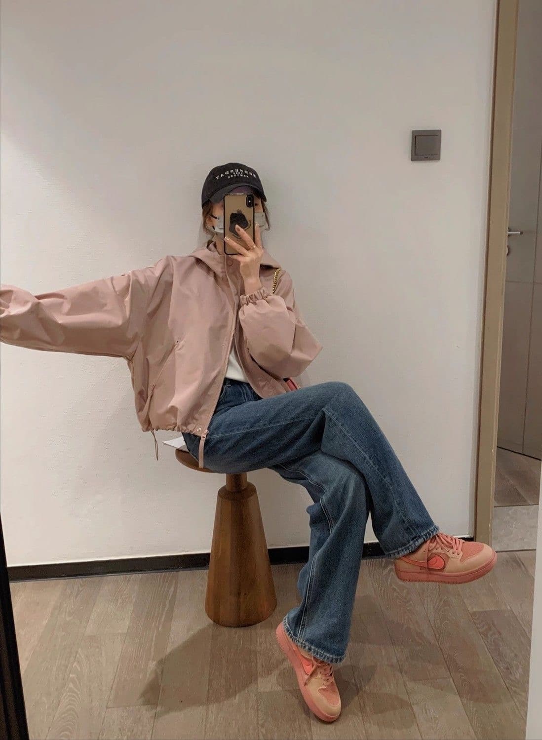 가을 겨울 의류 새로운 패션 워크웨어 자켓 루즈핏 쇼트 스타일 재킷 맨위 작은 키 후드 여성 코트 상세 이미지 37