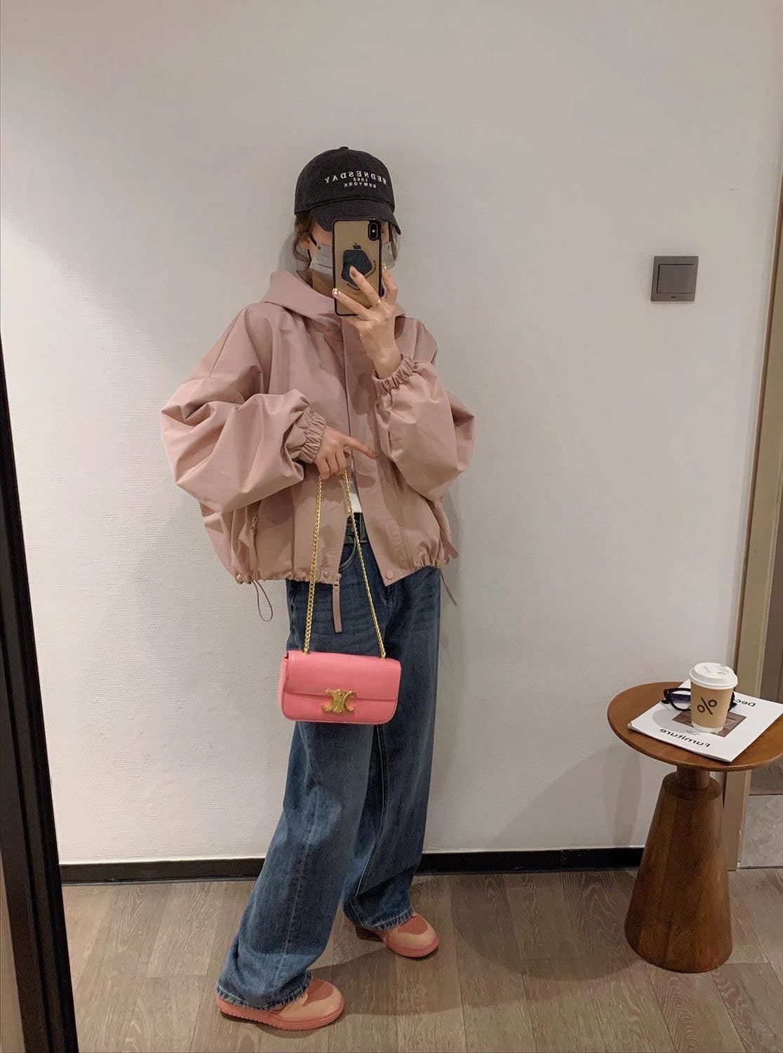 가을 겨울 의류 새로운 패션 워크웨어 자켓 루즈핏 쇼트 스타일 재킷 맨위 작은 키 후드 여성 코트 상세 이미지 42