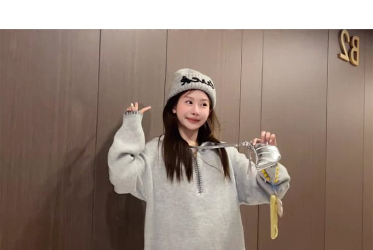 지금 2026 임산부 가을과 겨울 세트 대 에디션 느긋한 캐주얼 두꺼운 후드 맨위 와이드 레그 팬츠 투피스 세트 상세 이미지 27