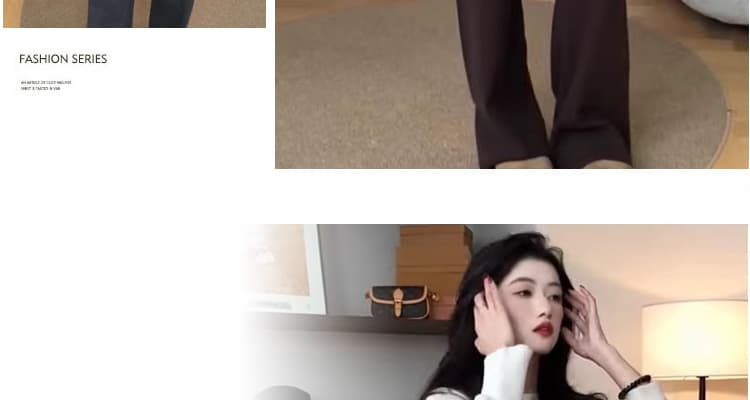 지금 2026 가을 겨울 신제품 임산부 느긋한 캐주얼 세트 니트 스웨터 스웨터 방귀 커튼 바지 투피스 세트 착용 가져 가라. 상세 이미지 9