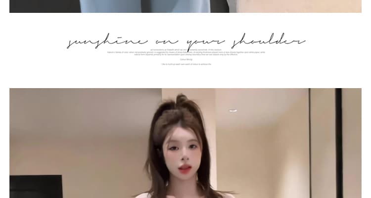 대 핏 스타일 2026 여름 신제품 임산부 느긋한 캐주얼 세트 니트 스웨터 랩스커트팬츠 바지 투피스 세트 착용 가져 가라. 상세 이미지 41