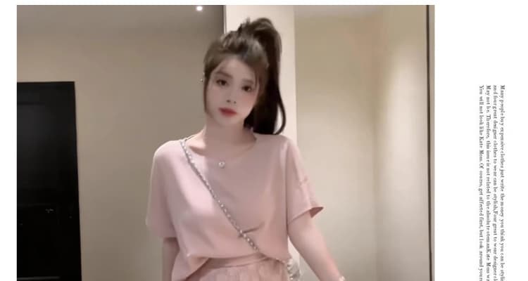 대 핏 스타일 2026 여름 신제품 임산부 느긋한 캐주얼 세트 니트 스웨터 랩스커트팬츠 바지 투피스 세트 착용 가져 가라. 상세 이미지 44