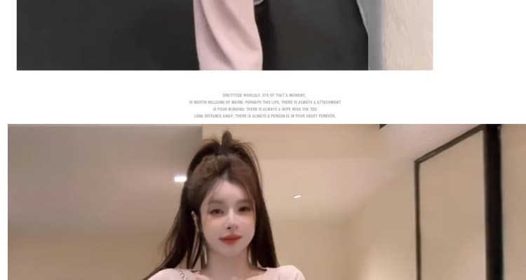 대 핏 스타일 2026 여름 신제품 임산부 느긋한 캐주얼 세트 니트 스웨터 랩스커트팬츠 바지 투피스 세트 착용 가져 가라. 상세 이미지 46