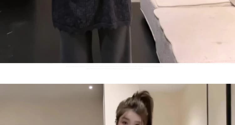 대 핏 스타일 2026 여름 신제품 임산부 느긋한 캐주얼 세트 니트 스웨터 랩스커트팬츠 바지 투피스 세트 착용 가져 가라. 상세 이미지 54