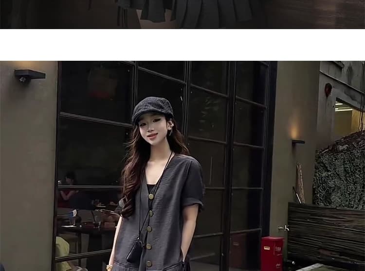 2026 여름 한국 스타일 패션 품격 임산부 세트 디자인 센스 루즈핏 슬림해 보이는 바지 임산부 투피스 세트 상세 이미지 34