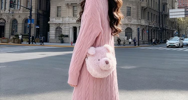 출산 착용 새로운 디자인 센스 반하이넥 지퍼 롱 코트 스웨터 드레스 가을 겨울철 품격 드레스 기본 셔츠 상세 이미지 38