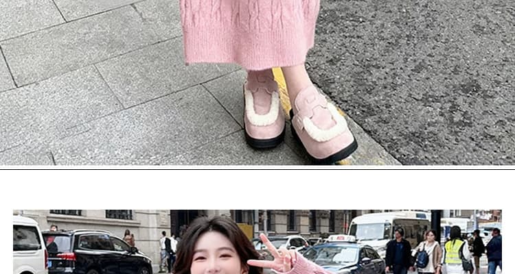 출산 착용 새로운 디자인 센스 반하이넥 지퍼 롱 코트 스웨터 드레스 가을 겨울철 품격 드레스 기본 셔츠 상세 이미지 42